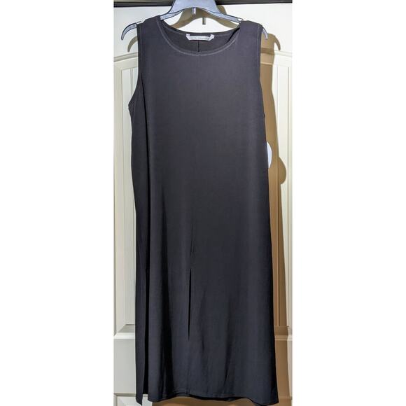 NWT Rachel Roy Curvy Collection Black Four Slit Midi Dress Womens Sz 1X - Picture 1 of 13